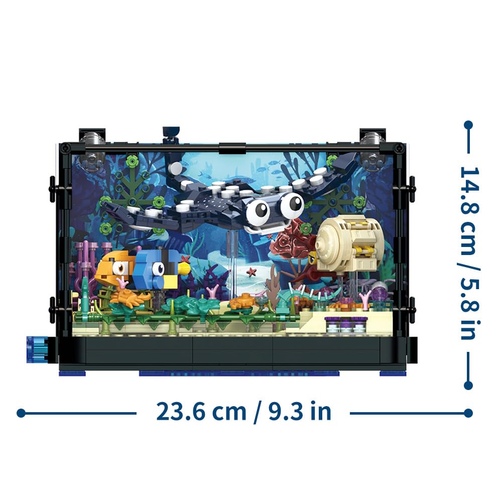 RiceBlock finished aquarium display serves as a striking desk centerpiece.
