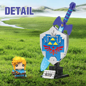 RiceBlock Legend Glowing assembly kit, 614 pieces, durable ABS for lasting builds.