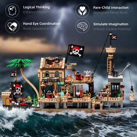 RiceBlock Pirate Wharf Supply Center dock scene enhances role-play adventures.