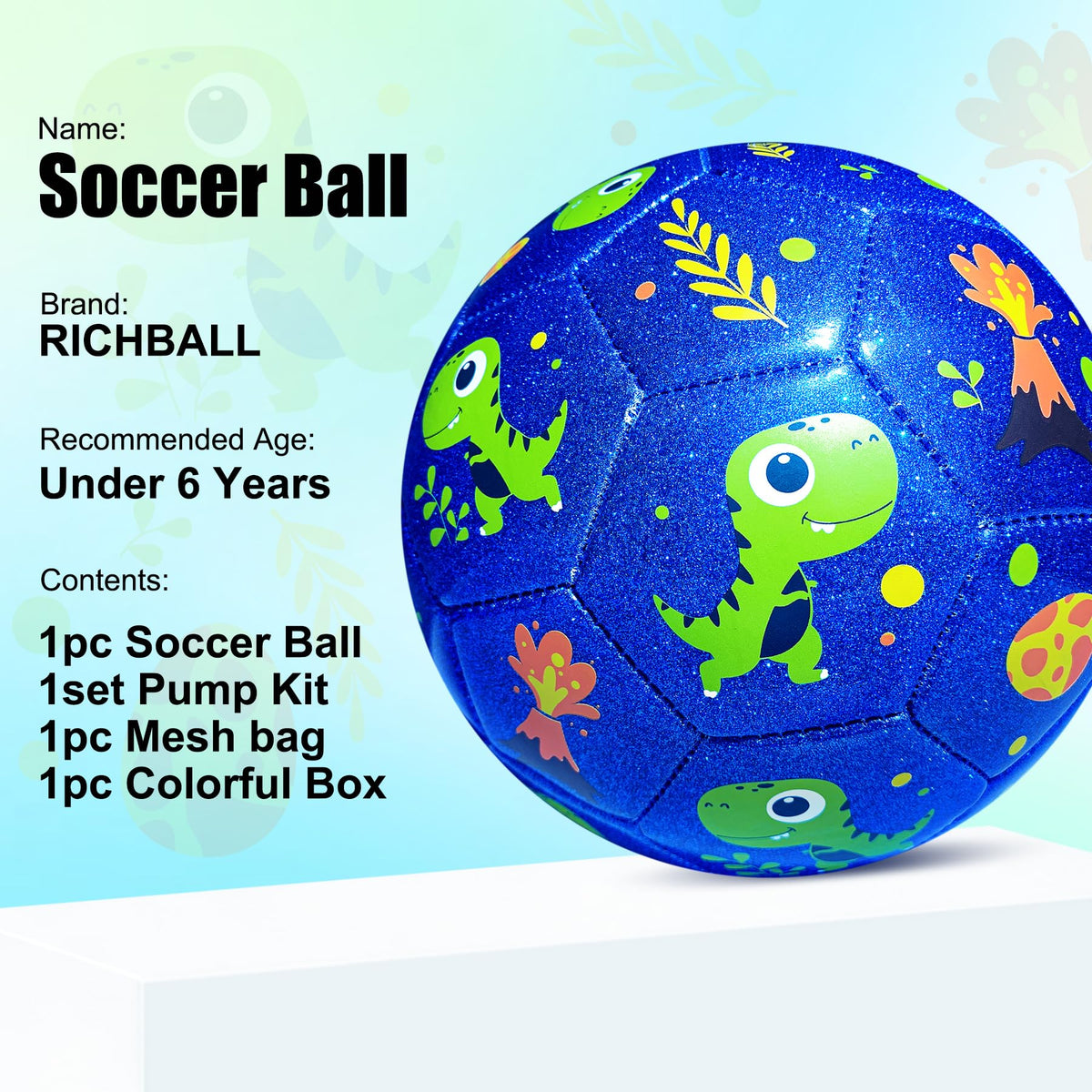 Richball ball with pump included for quick on-site inflation