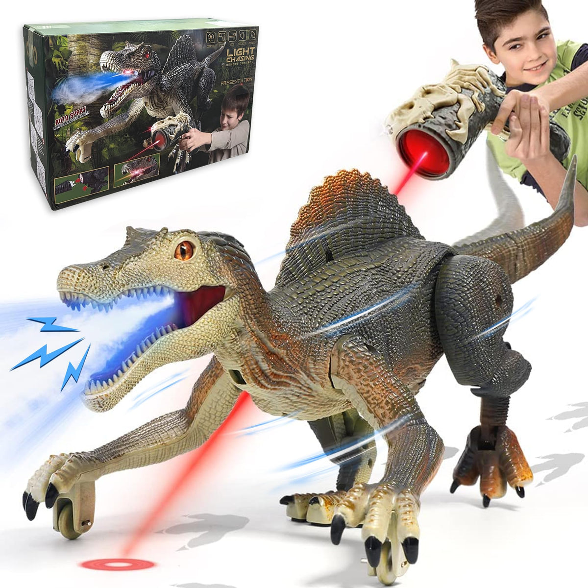 Richgv Spinosaurus front glow for vivid night play.