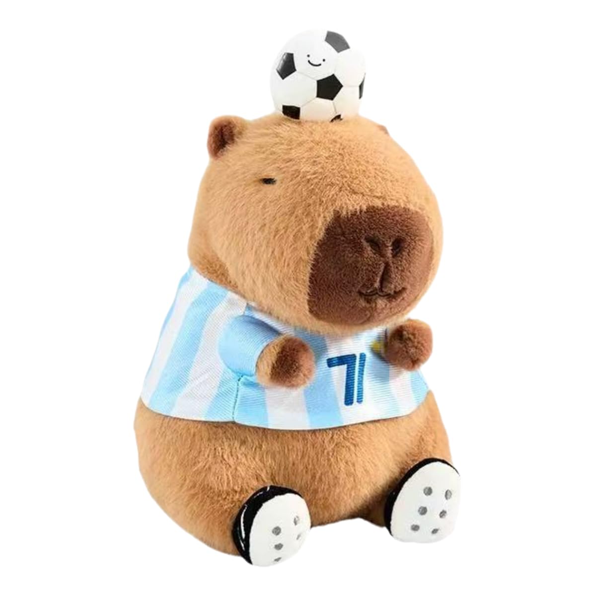 RichRabbit cute capybara plush front view highlights a cozy, huggable kid-friendly companion.