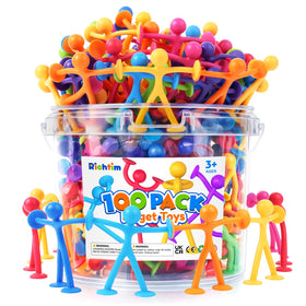Richtim 100-pack fidget toys with suction cups for interactive play and focus.