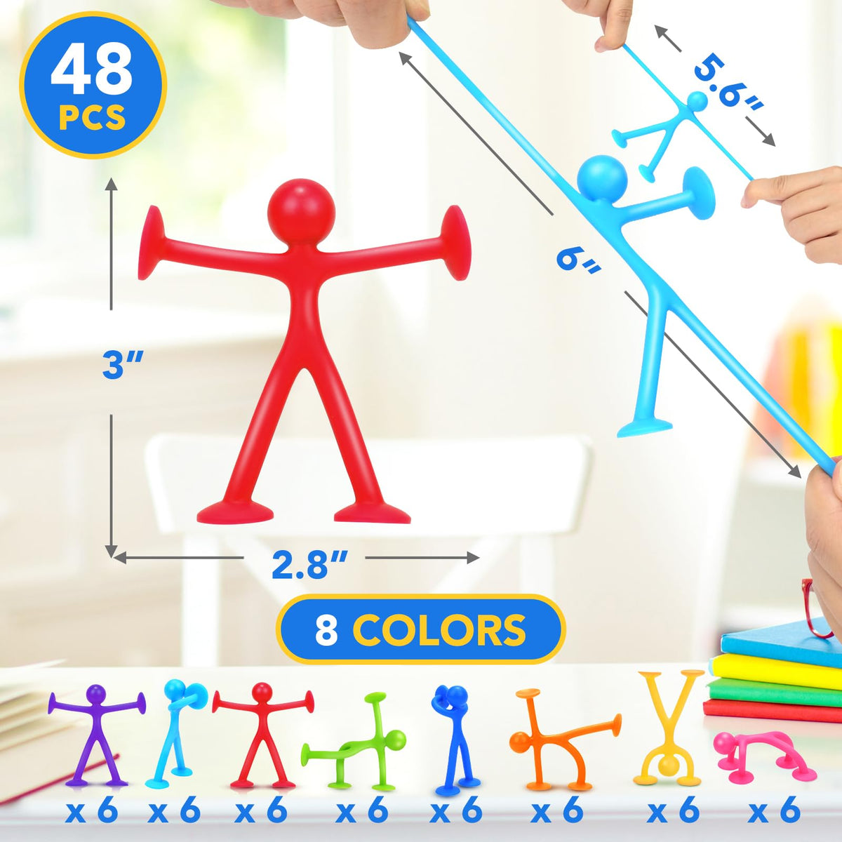 Richtim suction cup building toys in soft material offer comfortable, safe play for kids.