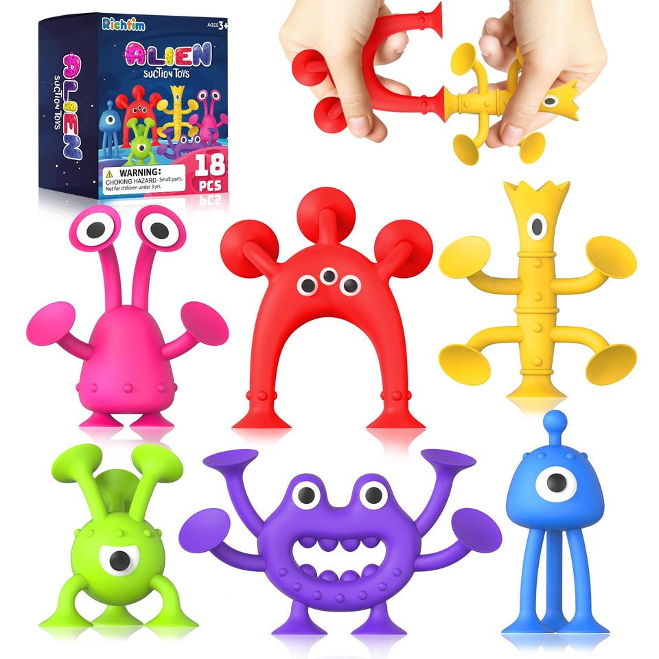 Richtim suction toy set for toddlers bath fun and creativity