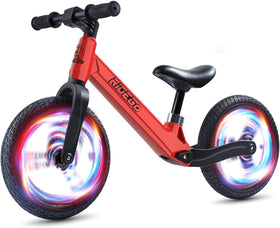 Ridego 12-inch balance bike side view showing lightweight frame for easy handling