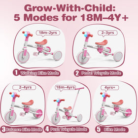 Ridego walking bike mode supports steady steps during outdoor play.