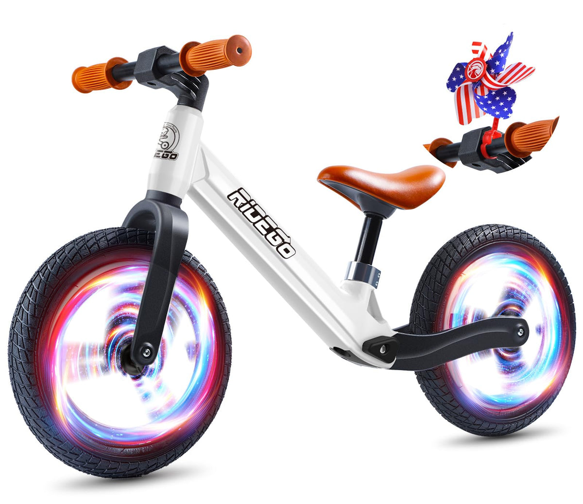 Ridego balance bike 12inch front view for easy balance training