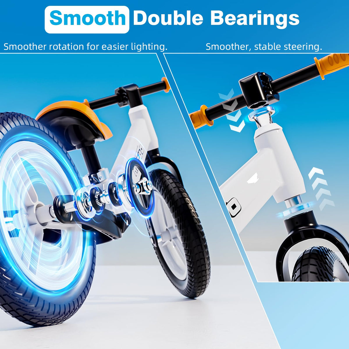 Ridego balance bike features adjustable seat and soft saddle for comfort