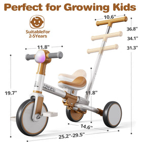 Ridego non-slip grips and quiet wheels for smooth indoor and outdoor rides