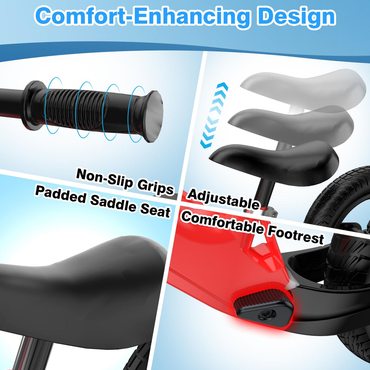 Ridego rest footrest and silicone shocks improve stability