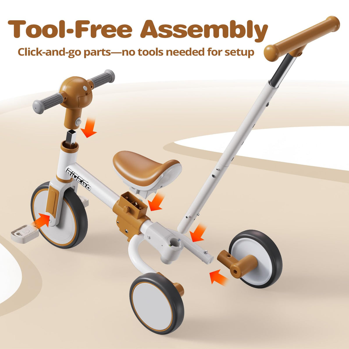Ridego tool-free assembly enables quick setup for busy parents