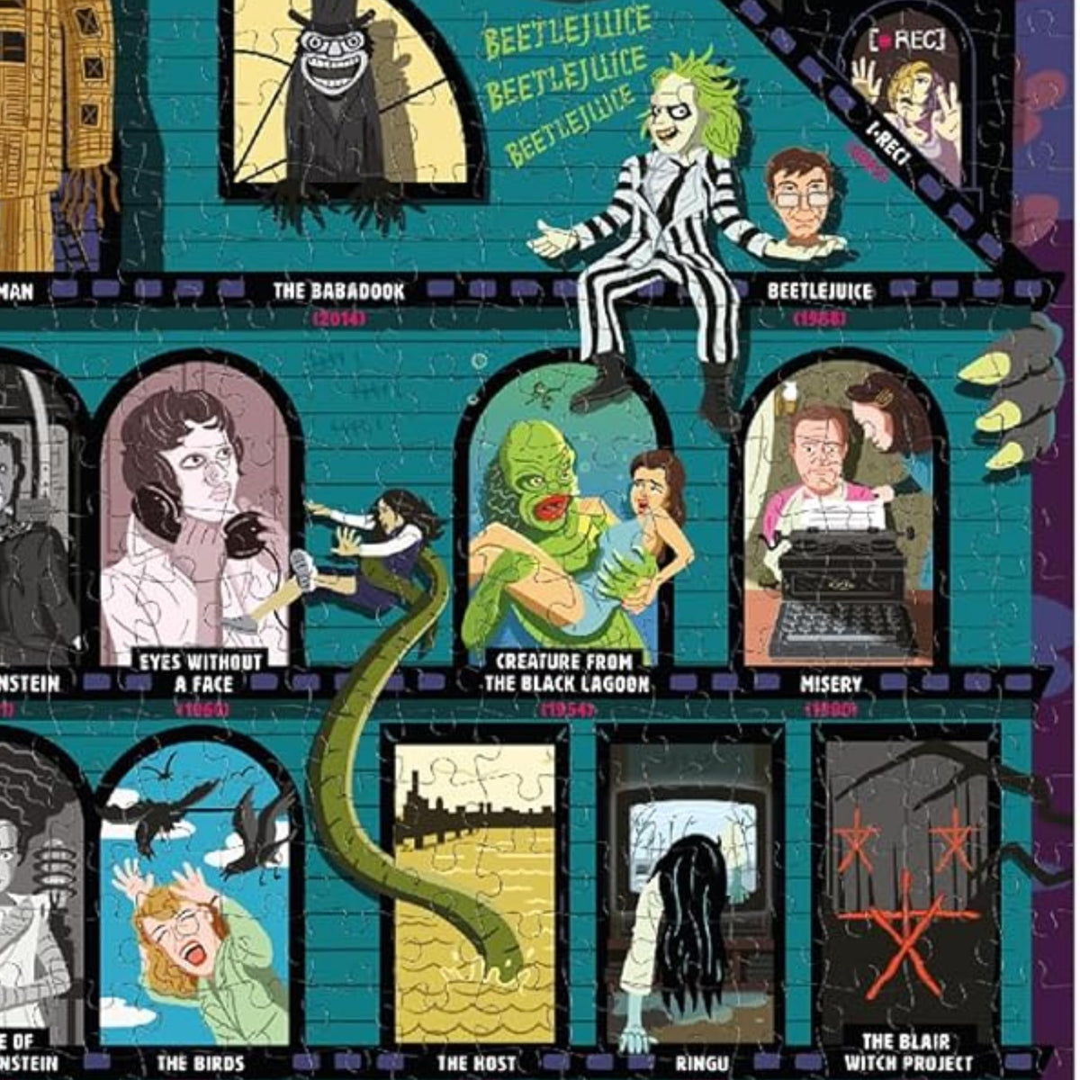 Ridley’s horror movie poster-inspired artwork enhances immersive puzzle experience