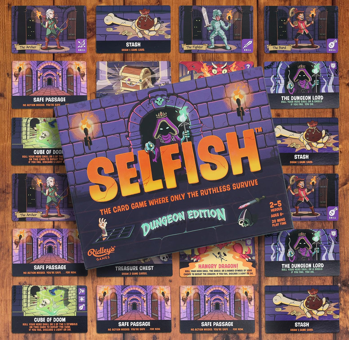 Ridley's Selfish Dungeon Edition dungeon map and board support strategic escape.