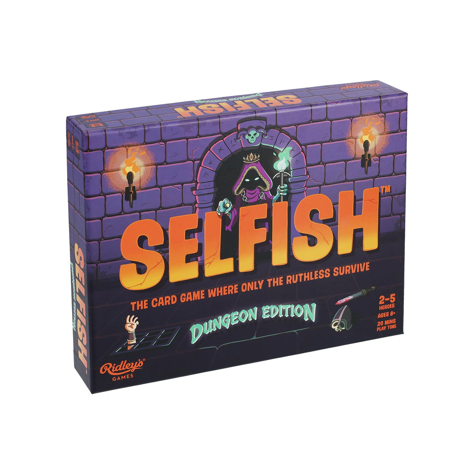 Ridley's Selfish Dungeon Edition hero cards set for quick, chaotic play.
