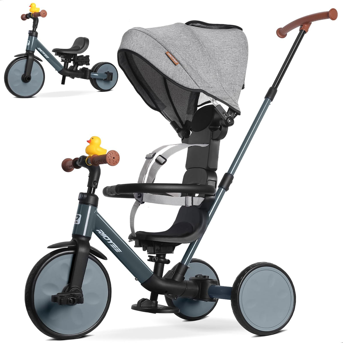 RIDYEE 8-in-1 trike stage transition for growing toddlers