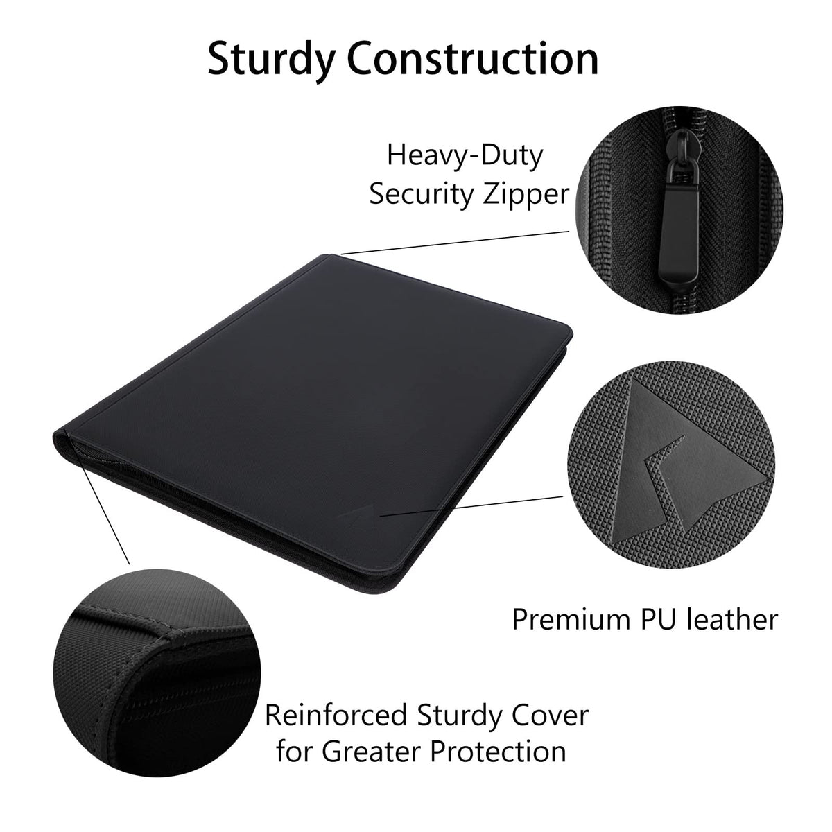 Rieton 16-pocket binder side-loading pocket in use, providing easy access and secure retention