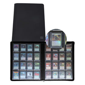 Rieton 16-pocket binder front cover with padded protection for delicate cards.