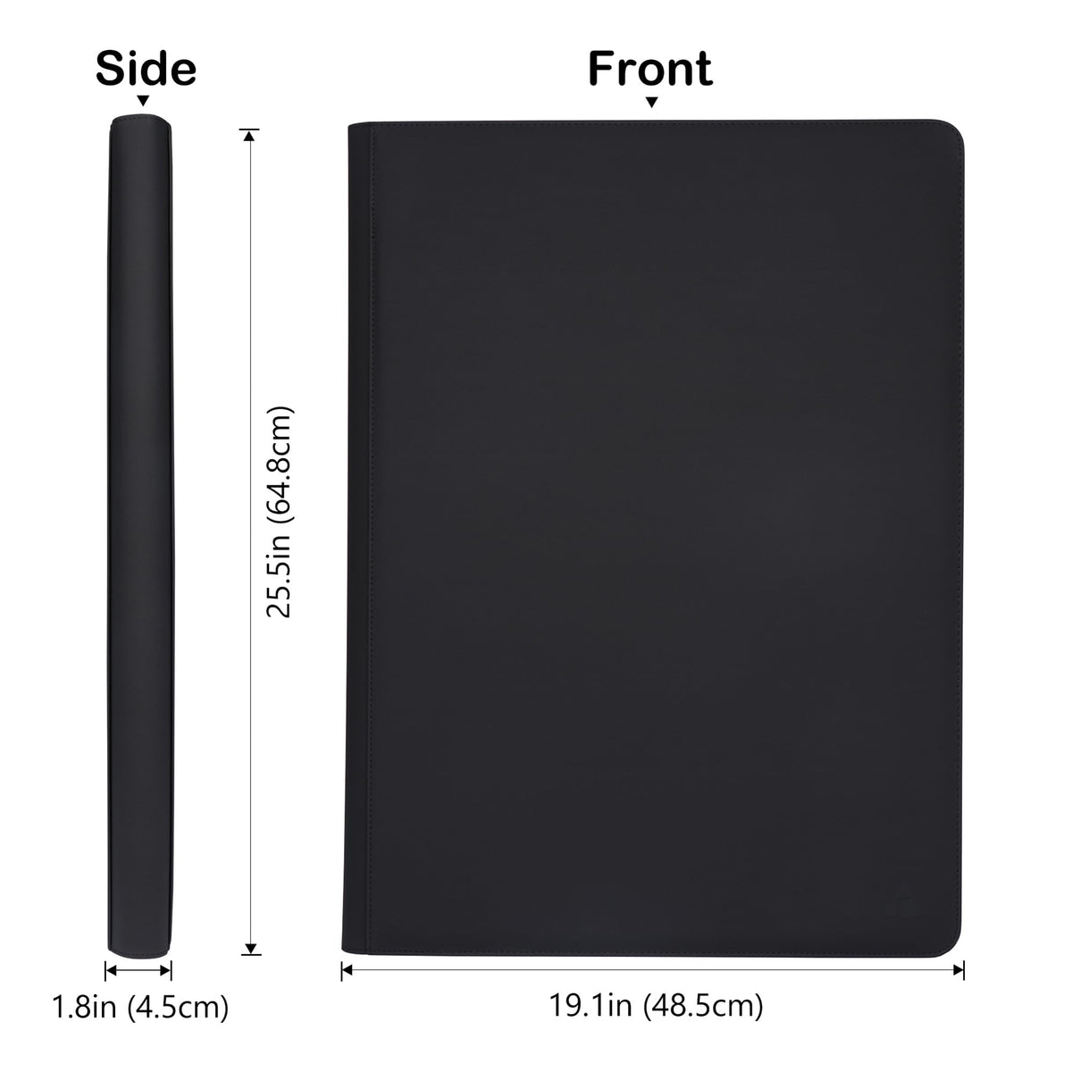 Rieton 36-pocket sleeve compatibility image displays standard-size sleeves for MTG and Yu-Gi-Oh.