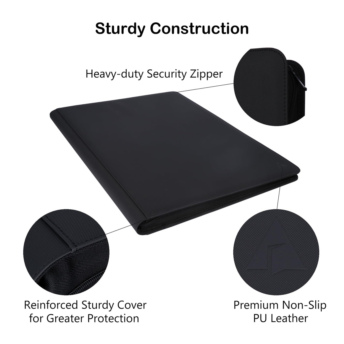 Rieton 36-pocket water-resistant material image indicates reliable guard against spills and moisture.
