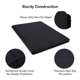Rieton 36-pocket water-resistant material image indicates reliable guard against spills and moisture.