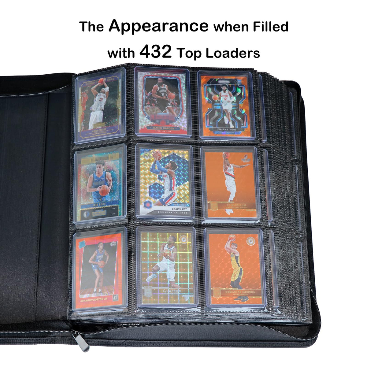 Rieton binder compatible with standard 3x4 top loader sleeves