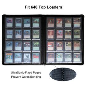 Rieton binder inside page layout shows double sided pockets and framed presentation.