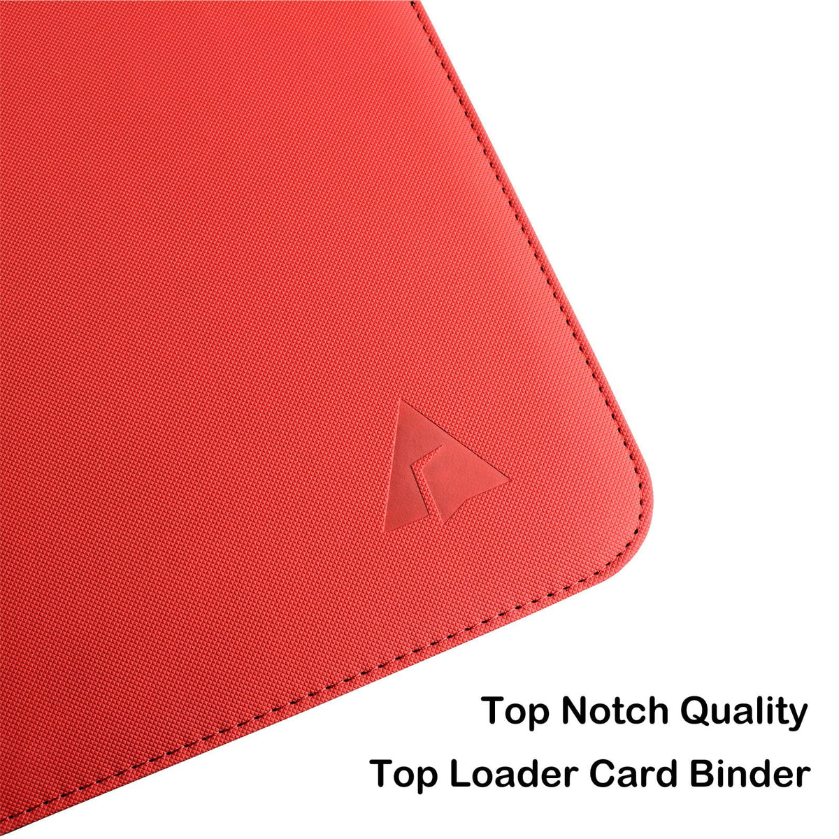 Rieton red binder side-loading pockets keep top loaders secure