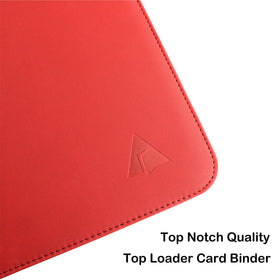 Rieton red binder side-loading pockets keep top loaders secure