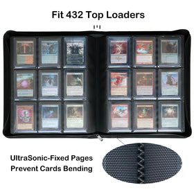Rieton binder side-loading pockets highlighted for secure card placement.