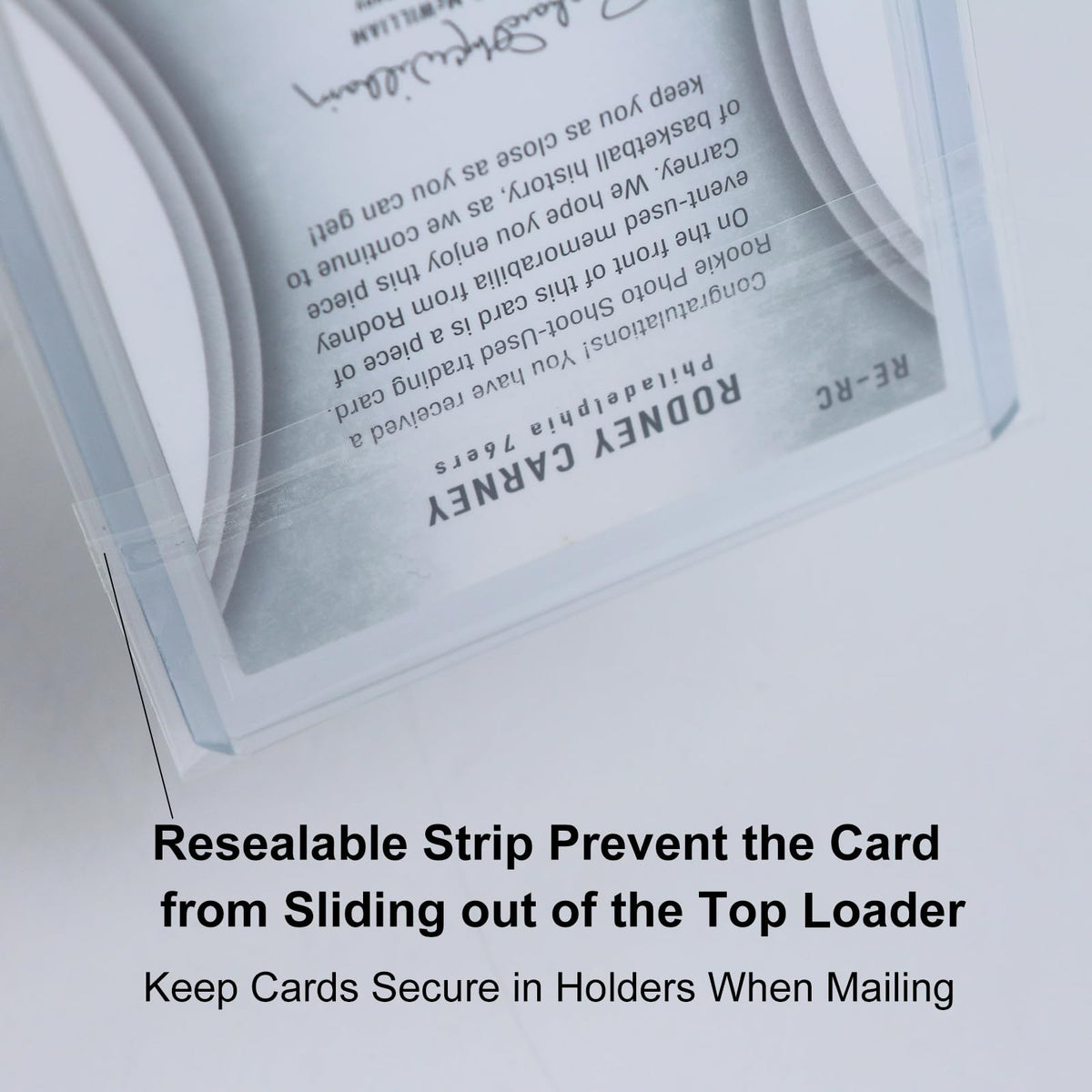 Rieton top loader sleeves archival-grade polypropylene maintains clarity and durability.