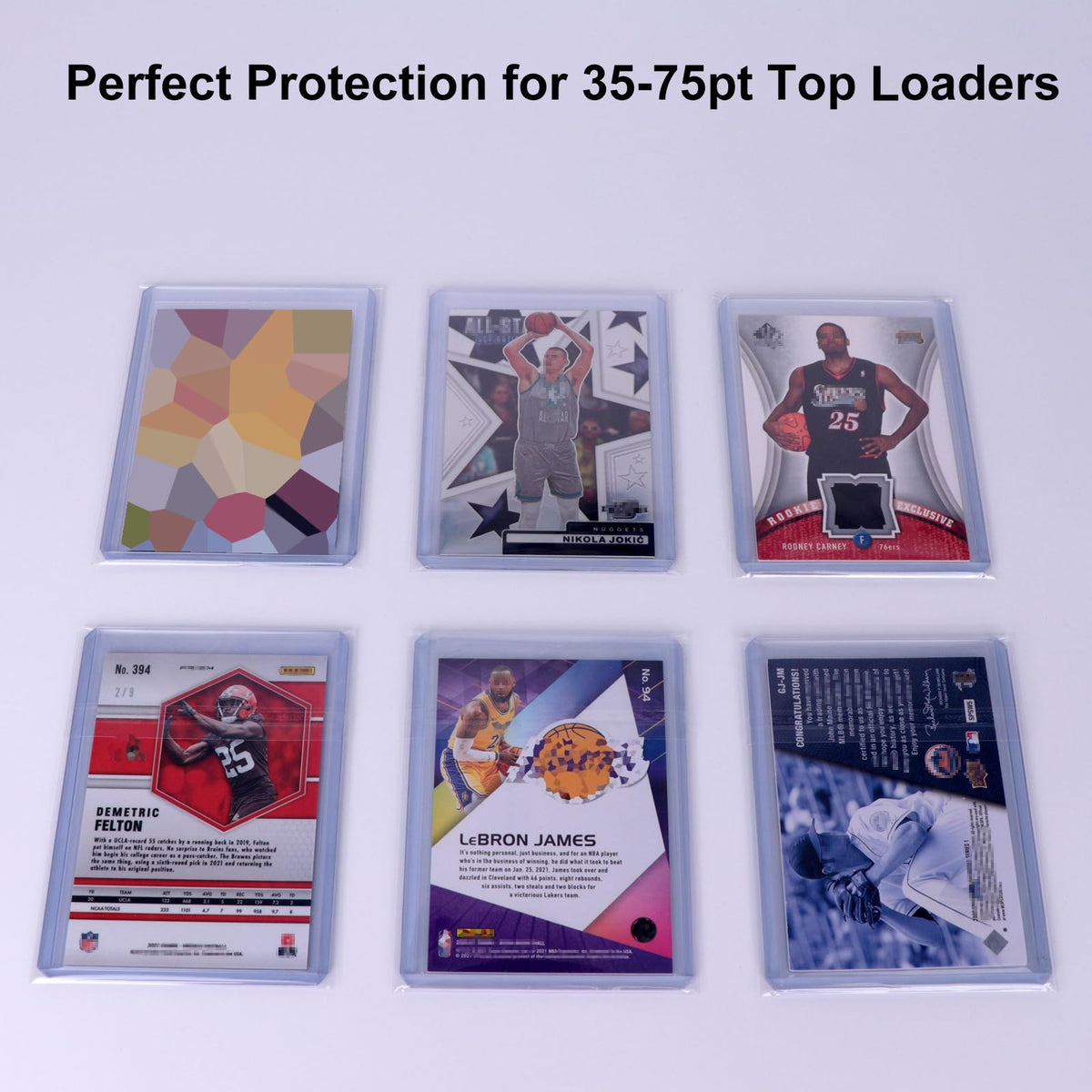 Rieton top loader sleeves resealable adhesive strip allows easy sealing and reuse.