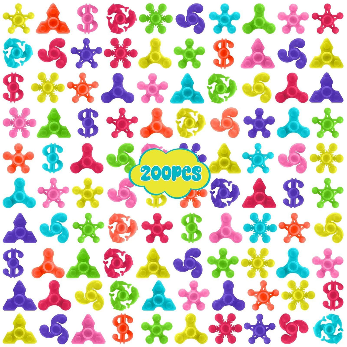 Riferg bulk mini fidget spinners in multicolored set, portable stress relief for quick focus.