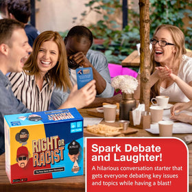 Right Or Racist cards spread ready for engaging conversations at group gatherings