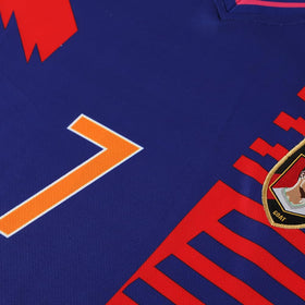 RIKPR kids soccer jersey red sleeve detail highlights sturdy stitching