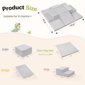 Rinnebbit blocks linked with Velcro connectors for stability during play