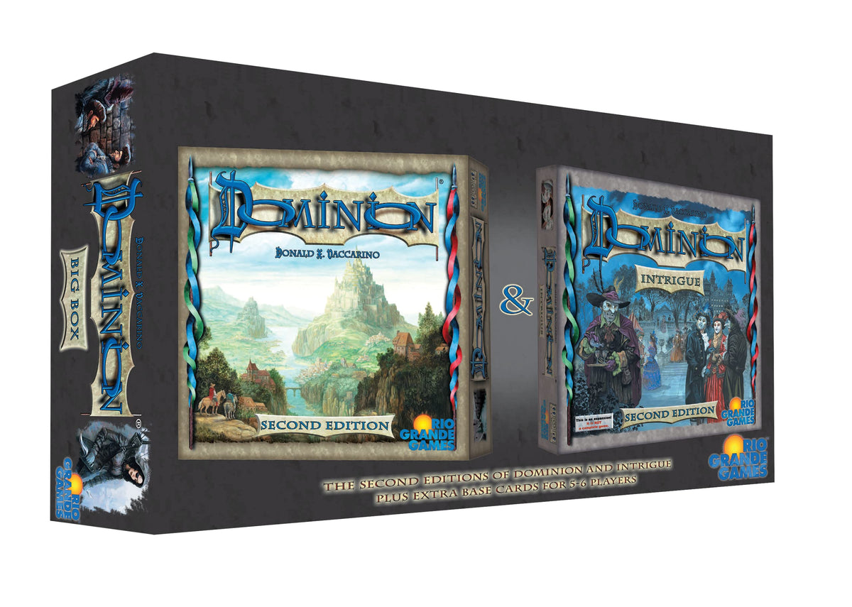 Rio Grande Games Dominion Big Box 2nd Edition cover—two games for epic sessions.