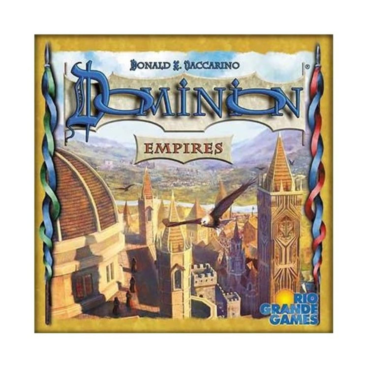 Rio Grande Games Dominion Empires cards spread invites strategic planning.
