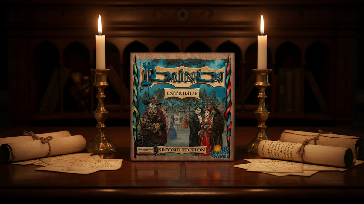 Rio Grande Games Dominion Intrigue 2nd Edition artwork enhances thematic feel and quick recognition.