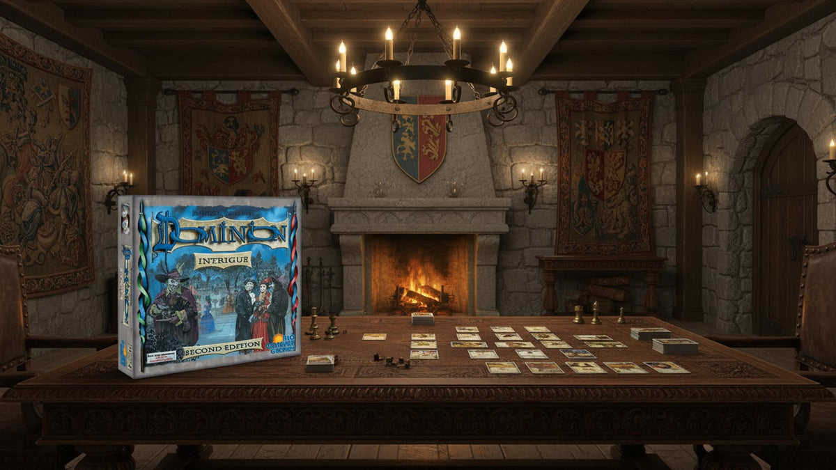 Rio Grande Games Dominion Intrigue 2nd Edition kingdom cards offer fresh synergies and choices.