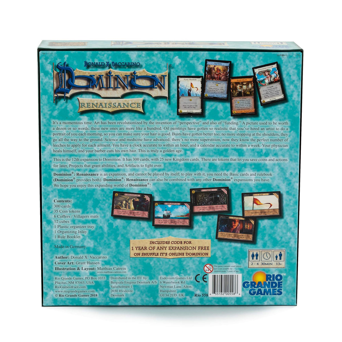 Dominion: Renaissance kingdom cards spread showing 25 new options for strategy
