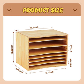 Ripeng bamboo puzzle holder rack side view maximizing desk space