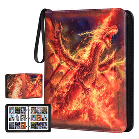RIRDGLSY card binder front cover with premium leather and secure zipper