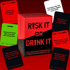 Risk It or Drink It cards green challenges boost bold interactions during gatherings.