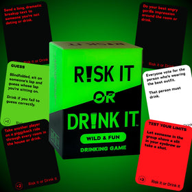 Risk It Or Drink It expansion pack party scene invites laughter with daring questions.