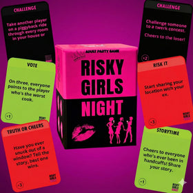 Risk It Or Drink It Green Tasks Cards for lively party dares and playful challenges.