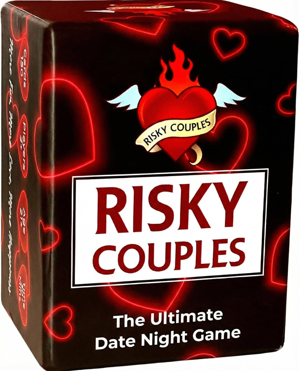 Risky Couples deck cover with premium packaging, ideal for date night gifts.