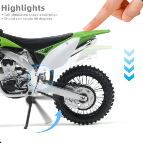 Risopen KX450F 1:12 dirtbike paintwork detail with color.