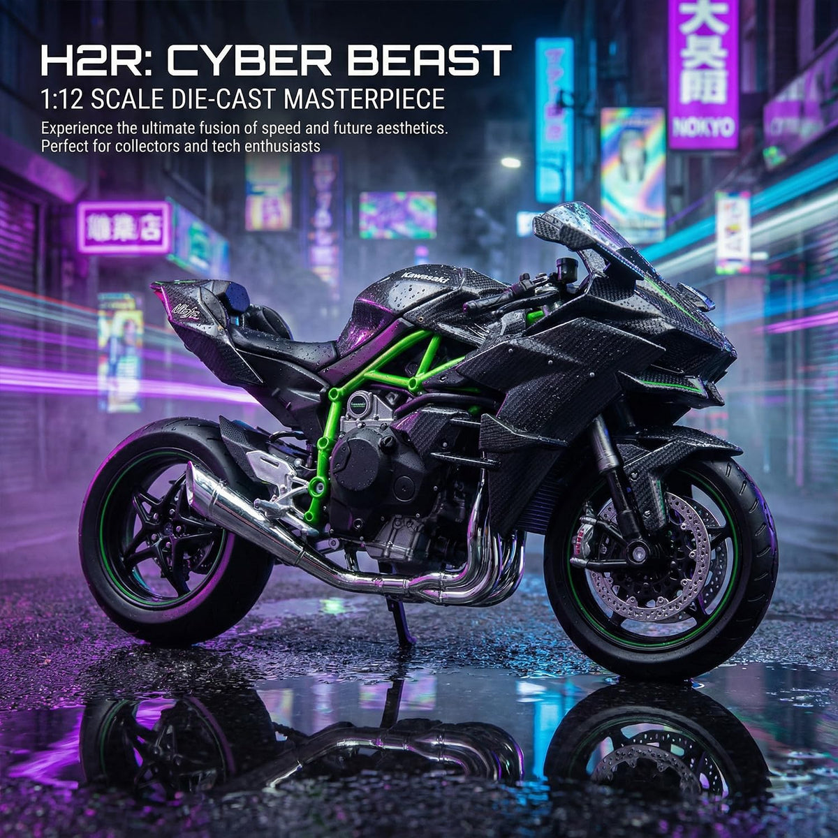 Risopen Ninja H2R model on display for collectors and enthusiasts