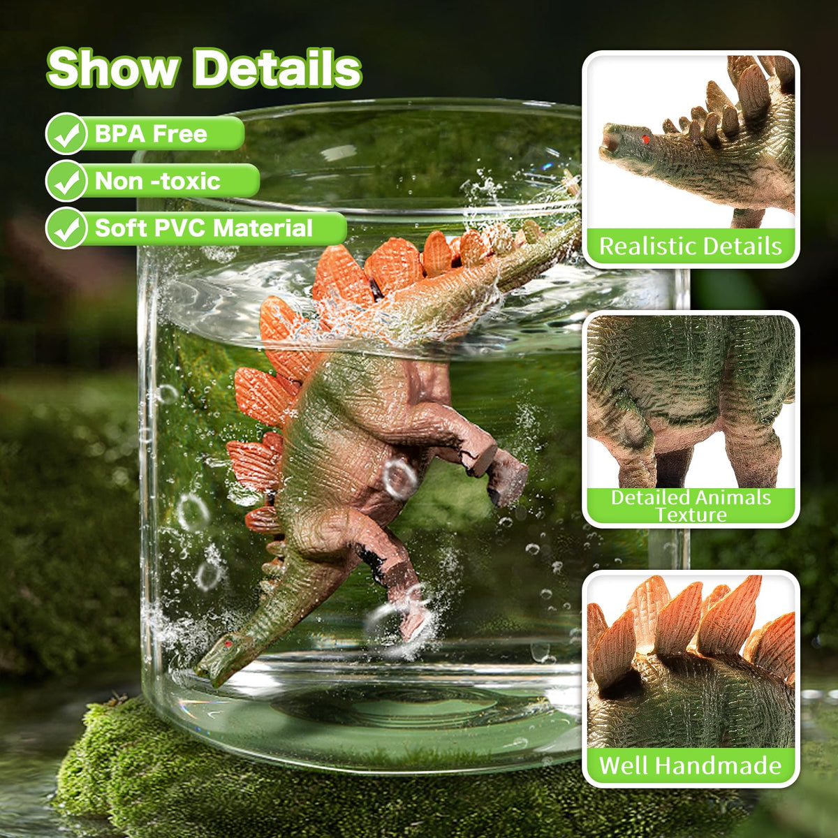 RISUNTOY 3-inch dinos for detailed mini narratives
